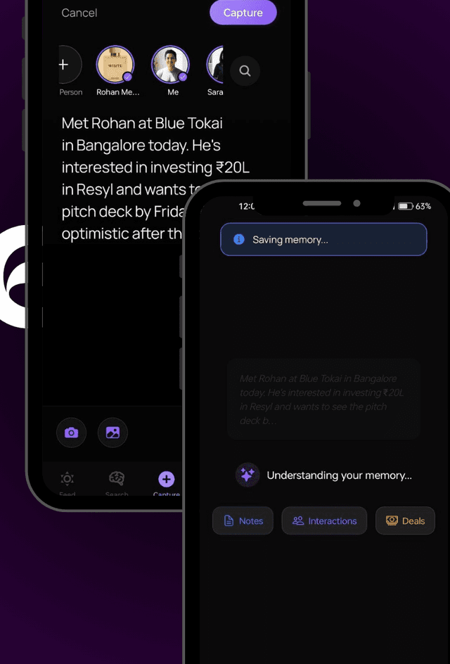 Resyl saving a memory after the user types it